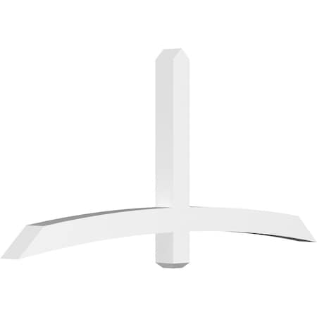 Ekena Millwork Bellingham Architectural Grade PVC Gable Bracket, 72"W x 33"H x 4"D x 4"F, 11/12 Pitch GBP072X33X0404BEL00